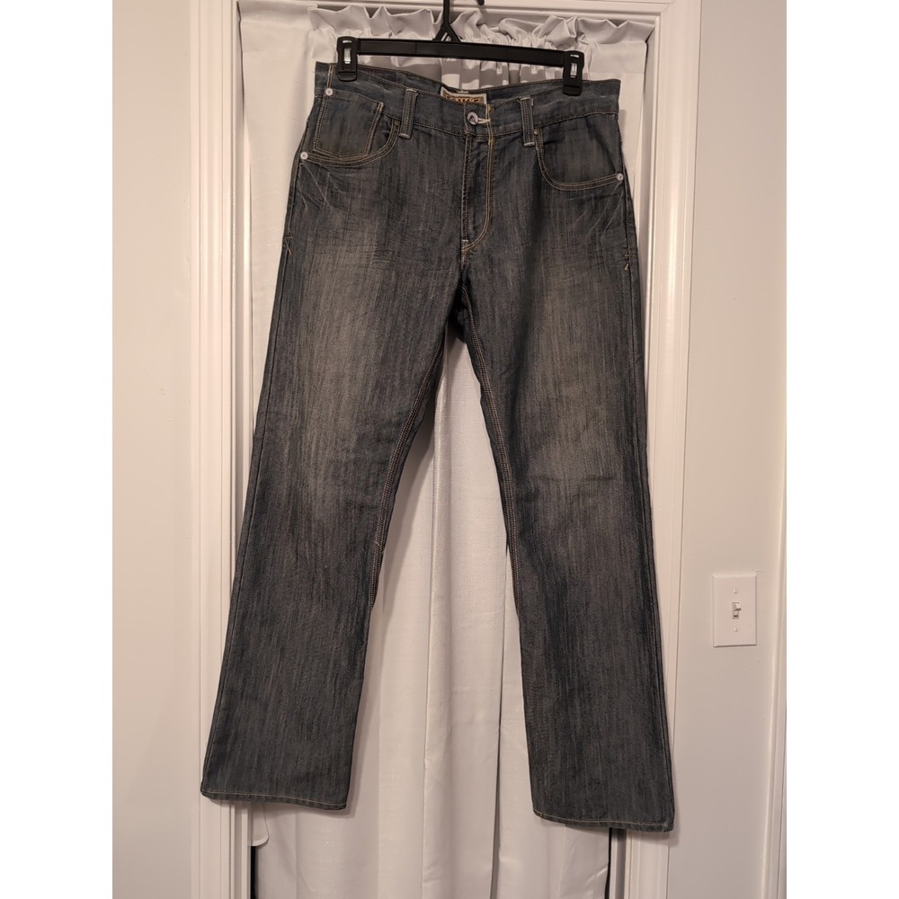 Levi's 514 Jeans Mens 34x32 Blue Slim Straight Denim Western Casual Pants